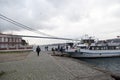 People boarding the ferry boat in Istanbul