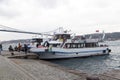 People boarding the ferry boat in Istanbul