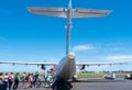 People boarding plane at Tahiti airport