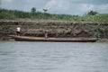 People on the boat fishing on the Amazon river Royalty Free Stock Photo