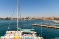 People Boat Ride In Marina Real Juan Carlos Port Of Valencia City