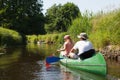 People boating on river Royalty Free Stock Photo