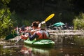 People boating on river Royalty Free Stock Photo