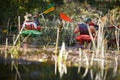 People boating on river Royalty Free Stock Photo