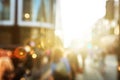 People in bokeh, street of London Royalty Free Stock Photo