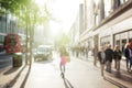 People in bokeh, street of London Royalty Free Stock Photo