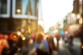 People in bokeh, street of London Royalty Free Stock Photo