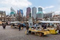 People at a bookmarket near the Dutch Government buildings in The Hague Royalty Free Stock Photo