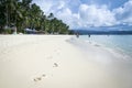 People on boracay island white beach philippines Royalty Free Stock Photo