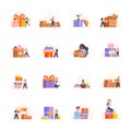 People Boxes Icons Collection
