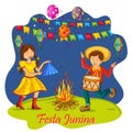 People of Brazil celebrating Festa Junina annual Brazilian festival