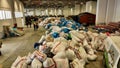 People bringing and collecting relief supplies after the great earthquake in Turkey : 06.02.2023