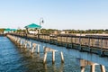 People on Buckroe Beach Fishing Pier in Hampton, VA