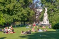 People in Burggarten park in Vienna, Austria