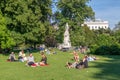 People in Burggarten park in Vienna, Austria