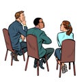 People at a business meeting. businessman and businesswoman. multi-ethnic group