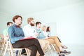 The people at Business Meeting in the conference hall. Royalty Free Stock Photo