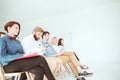 The people at Business Meeting in the conference hall. Royalty Free Stock Photo