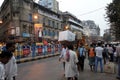 People on a busy street in Kolkata, India Royalty Free Stock Photo