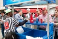 People Buy Beer From Outdoor Vendor At College Sports Event