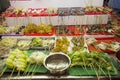 People buy and cook Lok Lok food malaysian style at restaurant