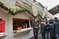 People buy street food and have a drink at the Street Food Festival winter edition Royalty Free Stock Photo