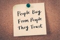 People buy from people they trust Royalty Free Stock Photo