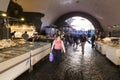 People buying fish from Catania fish market Royalty Free Stock Photo