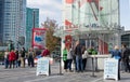 People are buying the tickets from tourist`s Centre near Canada Place in Vancouver.