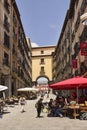 People in cafes in Madrid, Spain Royalty Free Stock Photo