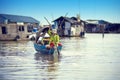 People from Cambodia. Tonle Sap lake Royalty Free Stock Photo