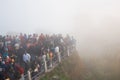 People came to see the sunrise at early morning in Kanchanjangha