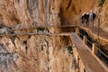 People in the Caminito del Rey gorge