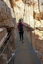 People in the Caminito del Rey gorge