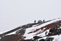 People camping at the Cotopaxi volcano near to Quito, Ecuador