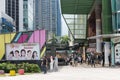 People can seen shopping and exploring the area of Bukit Bintang,Malaysia