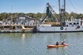 people in canoe or kayak on river Charleston Royalty Free Stock Photo