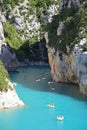 People in canyon Verdon Royalty Free Stock Photo