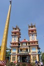 People Cao Dai Temple Long-Than Villiage Vietnam Caodaist