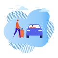 People car Taxi service City transportation Vector