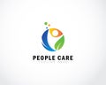 people care logo creative health nature success icon vector design