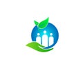 People care together love elders senior children in hand hope trust logo. Royalty Free Stock Photo