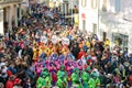 People at the carnival of Tesserete on Switzerland