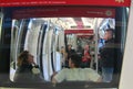 People in carriage of metro train, Zurich airport Royalty Free Stock Photo