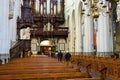 People in the cathedral Dutch city Den Bosch