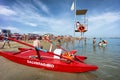 People on Cattolica Beach, Emilia Romagna, Italy Royalty Free Stock Photo