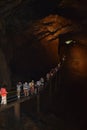 People in the cave. New Athos, Abkhazia