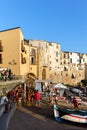 People of Cefalu carrying the `Tinna at sea` game pole