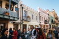 People celebrate Tbilisoba on pedestrian street of Tbilisi, Georgia