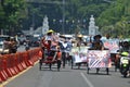 People CelebrateThe Inaguration of Indonesian New President Royalty Free Stock Photo